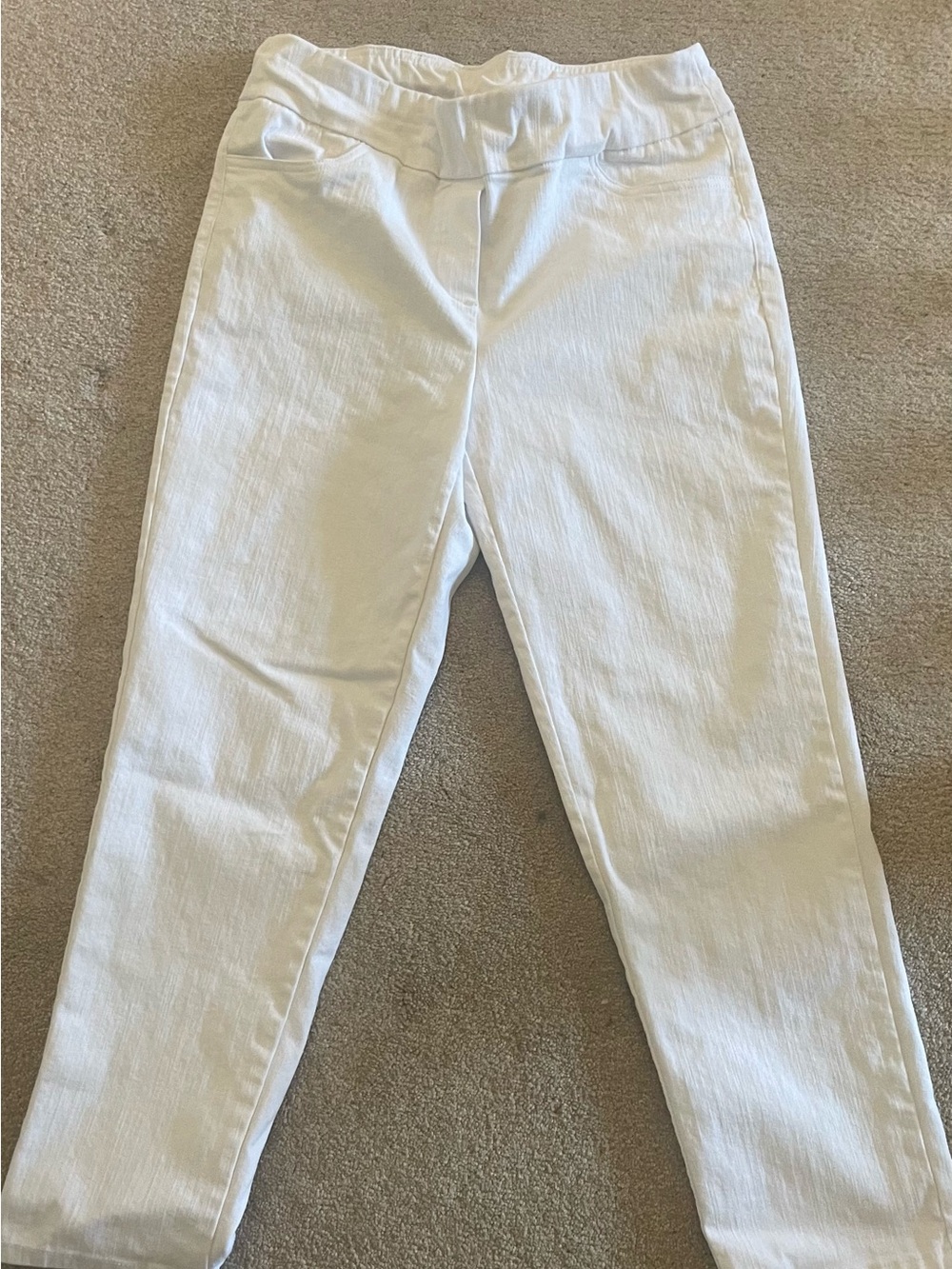 Alfred Dunner White Skinny Stretch Jeans